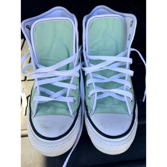 Converse Shoes - Converse Chuck Taylor All Star High Top Mint Green Love Heart A02171C Womens 8